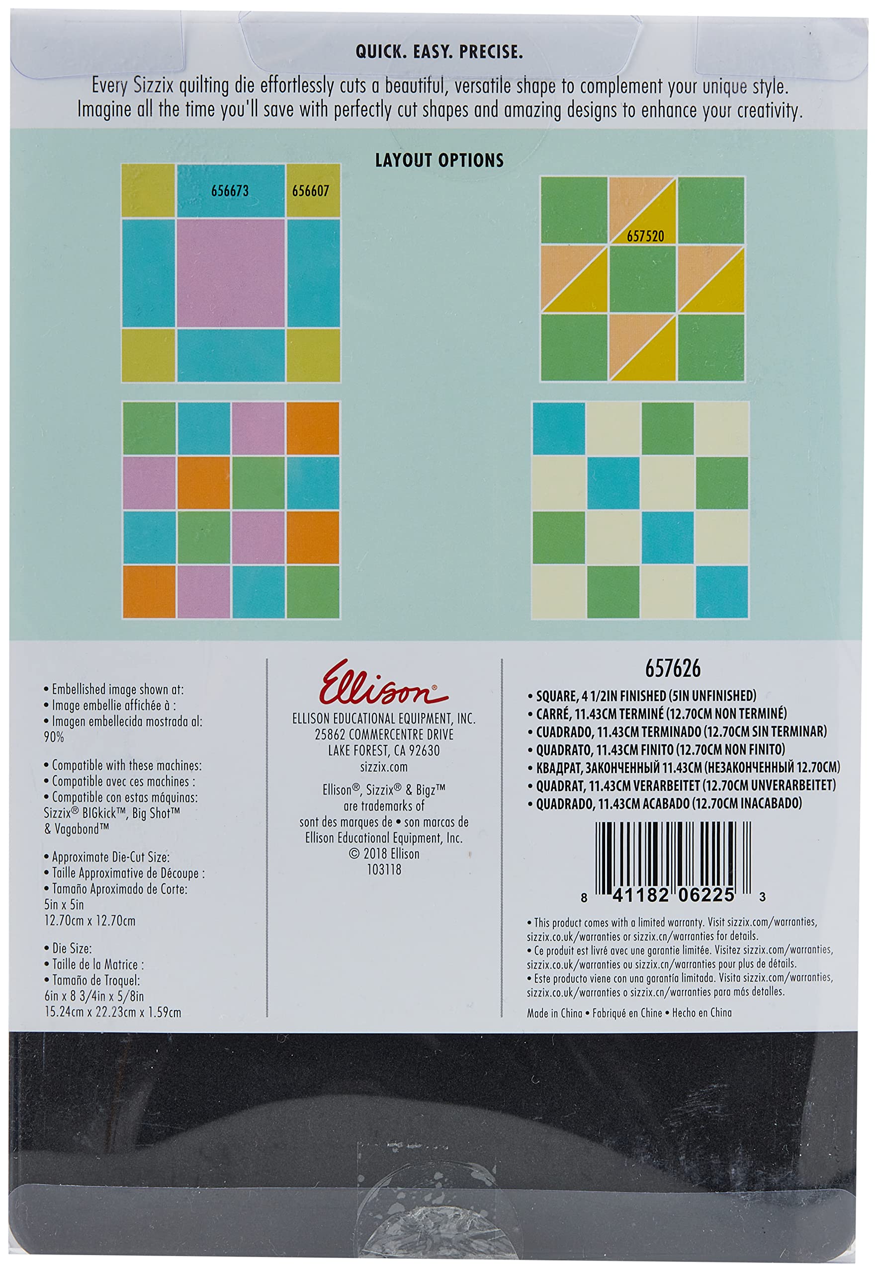 Amazon.com: Sizzix 657626 Bigz Die, Square, 4-1/2